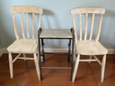 A pair of elm chairs,