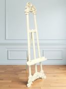 A painted easel, height 170 cm.