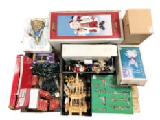 A quantity of Christmas ornaments, decorations, lights, etc.