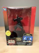 A Thinkway Star Wars Episode I Darth Maul interactive talking bank in box