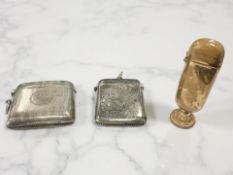 Two silver vesta cases,