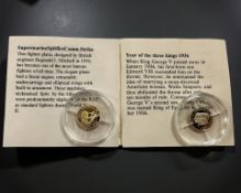 Two 14ct gold coins, each 0.