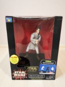A Thinkway Star Wars Episode I Obi-Wan Kenobi interactive talking bank in box