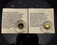 Two 14ct gold coins, each 0.