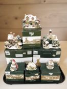 Six Lilliput Lane cottages : Christmas Shopping, Christmas Time,