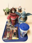 A Hasbro Star Wars Episode I Darth Maul figure in original packaging, a further Episode I LCD watch,