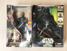 A Hasbro Star Wars Episode I electronic talking Darth Maul figure and a Kenner Collection Star Wars