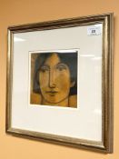 Gordon Close (Born 1958) : Jane - A Portrait, mixed media, 16 cm x 16 cm,