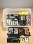 A Sinclair ZX Spectrum and assorted cassettes (one box)