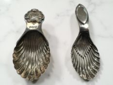 A silver caddy spoon, A Chick & Sons Ltd, London 1977, length 8cm,