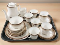 A twenty one piece Royal Grafton Majestic tea service and a Japanese export tea set (2 trays)