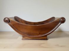 A reproduction mahogany cheese coaster in the Regency style, width 49 cm.