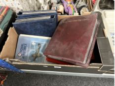 Several albums of stamps and first day covers including RAF, etc.