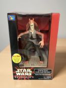 A Thinkway Star Wars Episode I Jar Jar Binks interactive talking bank in box