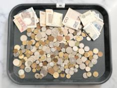 A quantity of foreign coins and bank notes