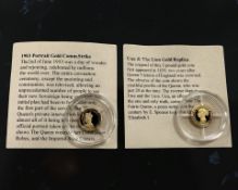 Two 14ct gold coins, each 0.