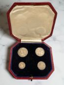 An Edward VII Maundy set 1905, cased.