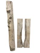 A rustic wooden fire surround