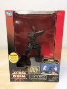 A Thinkway Star Wars Episode I Darth Maul interactive talking bank in box