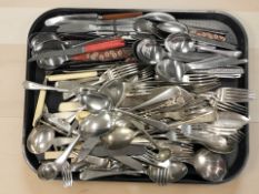 A quantity of EPNS and stainless steel cutlery.