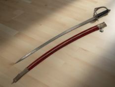 A reproduction Indian sabre in scabbard.