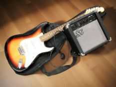 An SX Standard Series electric guitar,