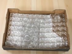 A quantity of glass tea light holders (one box)