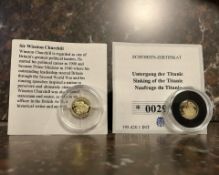 Two 14ct gold coins, each 0.