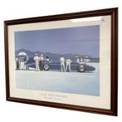 A Jack Vettriano exhibition poster in colour for the Portland Gallery featuring Bluebird at