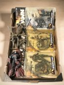 A group of boxed and unboxed Spawn figurines.