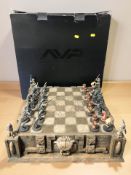 A Sota Toys Alien Versus Predator chess set, with original box.