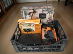 A Binatone TV game, together with a Sony PS3, a Philips G7000 video-pac computer, etc.