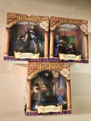 Three Mattel Harry Potter figure groups : The Chamber Keys, The Mirror of Erised and Hagrid's Gift,
