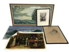 Pictures and prints : Montague Dawson print of a ship in rough seas etc