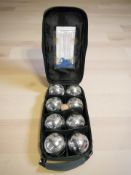 A case of lawn boules.