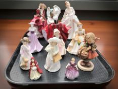 Royal Doulton figures to include 'Top O' The Hill' HN1834, Pretty Ladies 'Carol' HN2961,