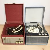 A Pam record player with Monarch turntable, and a further Ekco record player.