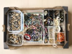 Costume jewellery including various bead necklaces, bangles, dress rings,