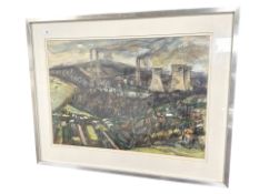 20th Century School : Tyne Valley with Stella, watercolour, 75 cm x 53 cm.