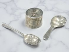 A George III silver caddy spoon, Peter & Ann Bateman, circa 1800,