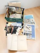 Musical and other ephemera, framed military pictures and prints, football programmes.