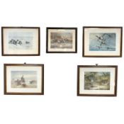 After Archibald Thorburn (1860-1935) Pintail ducks on a shore, colour reproduction,