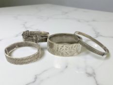 A sterling silver bangle, Birmingham 1976,