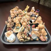 A group of Pendelfin rabbits.