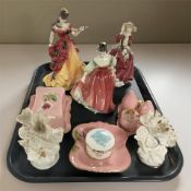 A group of Royal Doulton ladies including Figure of the Year 1996 'Belle' HN3703,