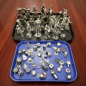 A group of John Pinches fine pewter ornaments,