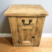 A modern pine bedside chest, width 51 cm.