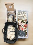 A large quantity of wool and related craft items.