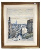 Frank Watson Wood (British, 1862-1953) : The Side, Newcastle upon Tyne, watercolour,