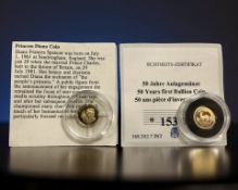 Two 14ct gold coins, each 0.